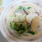 カブとあさりの豆腐味噌スープ